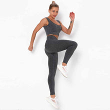 Charger l'image dans la galerie, Ensemble de Fitness Leggings Push Up + Brassiere NON TRANSPARENT