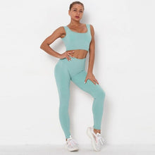 Charger l'image dans la galerie, Ensemble de Fitness Leggings Push Up + Brassiere NON TRANSPARENT