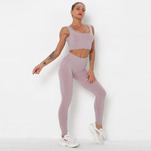 Charger l'image dans la galerie, Ensemble de Fitness Leggings Push Up + Brassiere NON TRANSPARENT