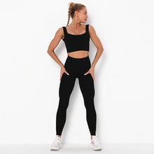 Charger l'image dans la galerie, Ensemble de Fitness Leggings Push Up + Brassiere NON TRANSPARENT