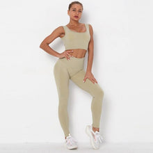 Charger l'image dans la galerie, Ensemble de Fitness Leggings Push Up + Brassiere NON TRANSPARENT