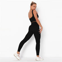 Charger l'image dans la galerie, Ensemble de Fitness Leggings Push Up + Brassiere NON TRANSPARENT