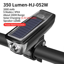 Charger l'image dans la galerie, Lampe de vélo étanche et rechargeable par USB,