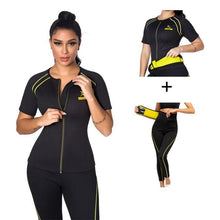 Charger l'image dans la galerie, Veste Manches Courtes + Pantalon Legging Minceur Haute Qualité Effet sauna 🔥 3 X plus rapide