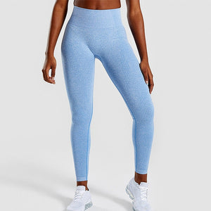 Pantalon de fitness Legging sans couture taille haute Push Up