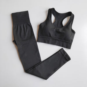 Ensemble de Fitness Femme Leggings Push Up + Brassiere NON TRANSPARENT